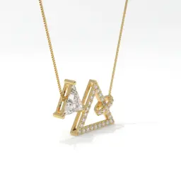 Aurora Duo Necklace  (LAB GROWN, 18K YELLOW GOLD)