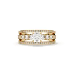 Eternal Spark Round-Cut Ring  (LAB GROWN, 18K YELLOW GOLD)