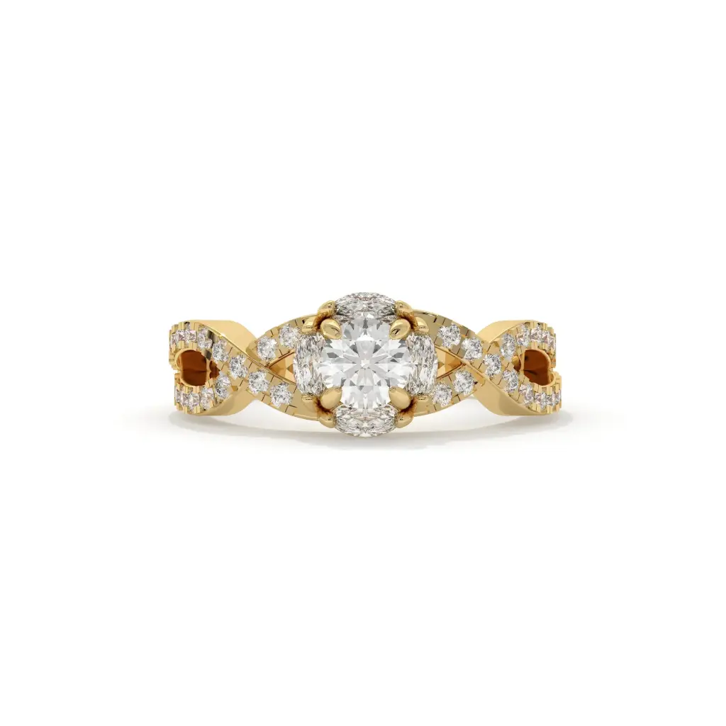 Infinity Embrace Cushion-Cut Ring 