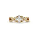 Infinity Embrace Cushion-Cut Ring 