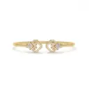 Hexagon Radiance Diamond Open Bangle 