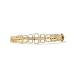 Royal Plume Diamond Bangle  (LAB GROWN, 18K YELLOW GOLD, 2-2 (2 2/16"))