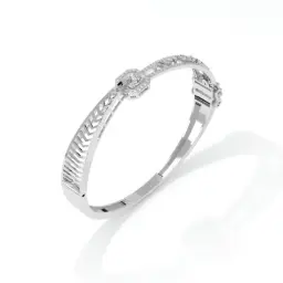 The Elanora Bangle – Asscher-Cut Centerpiece with Pear & Marquise Diamond Accents (MOISSIANTE, 18K YELLOW GOLD, 2-2 (2 2/16"))