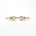 Trillion Cut Diamond Halo Bangle 