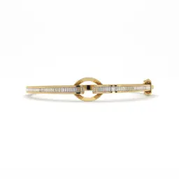 Radiance Link Diamond Bangle  (LAB GROWN, 18K YELLOW GOLD)