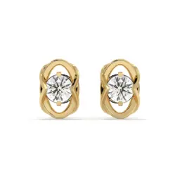 Eterna Loop Diamond Stud  (18K YELLOW GOLD, LAB GROWN)