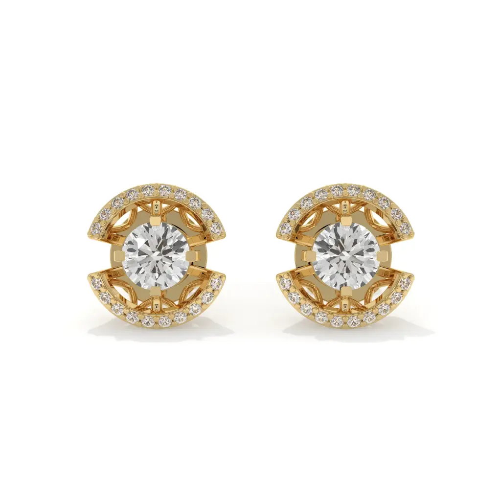 Luna Crest Diamond Studs 