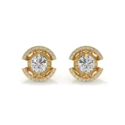 Luna Crest Diamond Studs  (LAB GROWN, 18K YELLOW GOLD)