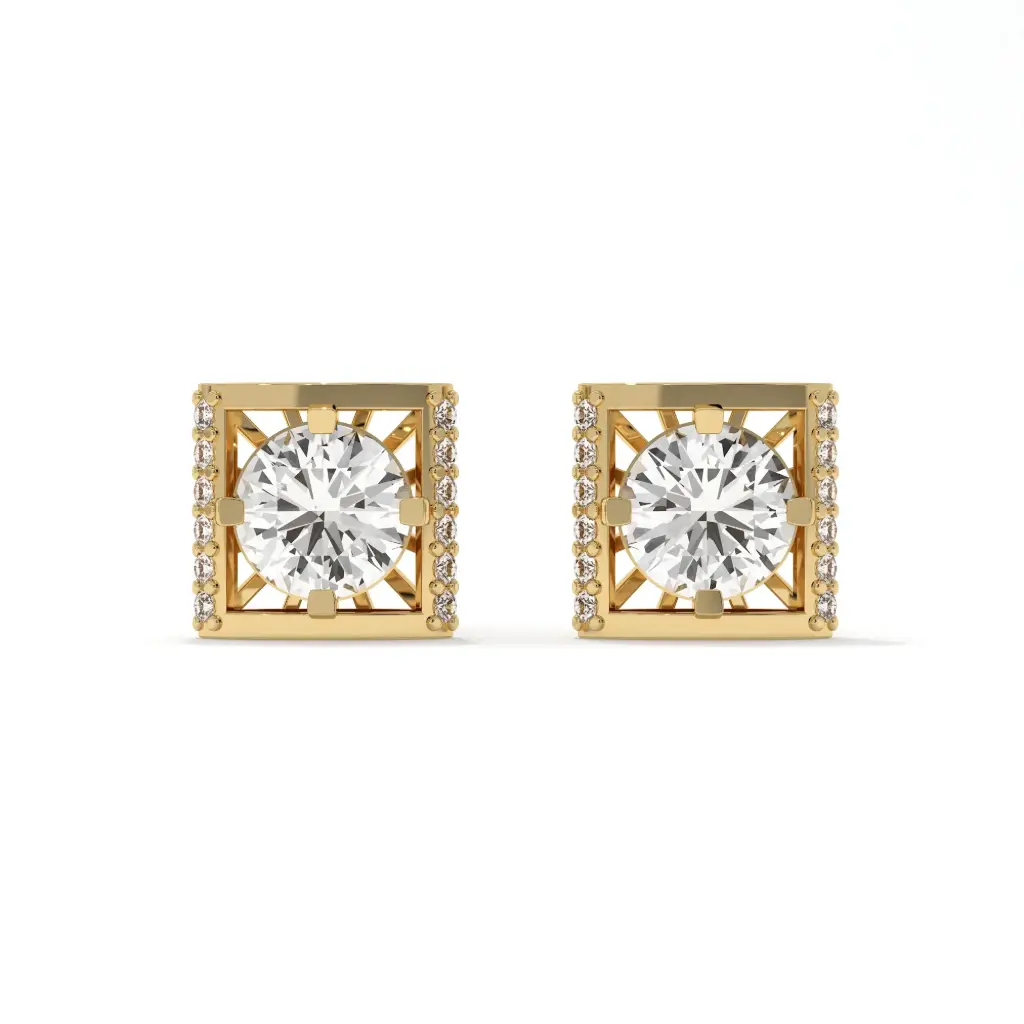 Aurora Frame Diamond Studs 