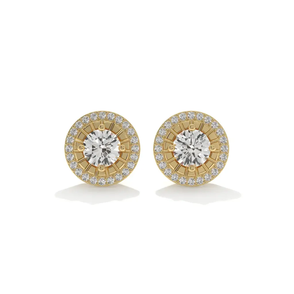Radiant Crown Diamond Studs 