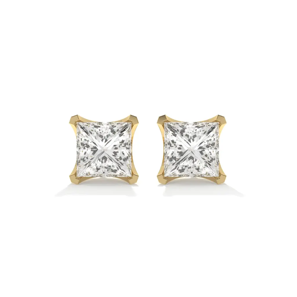 Princess Radiance Diamond Studs 