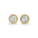 Modern Bezel Diamond Studs 