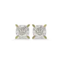 Petal Prong Cushion Diamond Studs 