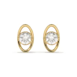 HaloGlow Diamond Studs (LAB GROWN, 18K YELLOW GOLD)