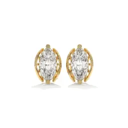 Marquise Embrace Diamond Studs  (LAB GROWN, 18K YELLOW GOLD)