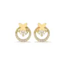 Butterfly Halo Diamond Studs 
