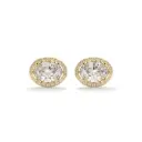 Oval Halo Diamond Studs 