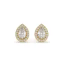 Pear Halo Diamond Studs 
