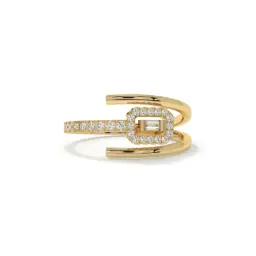 Eternal Radiance Diamond Ring  (LAB GROWN, 18K YELLOW GOLD)
