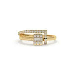 Modern Aura Diamond Ring  (LAB GROWN, 18K YELLOW GOLD)
