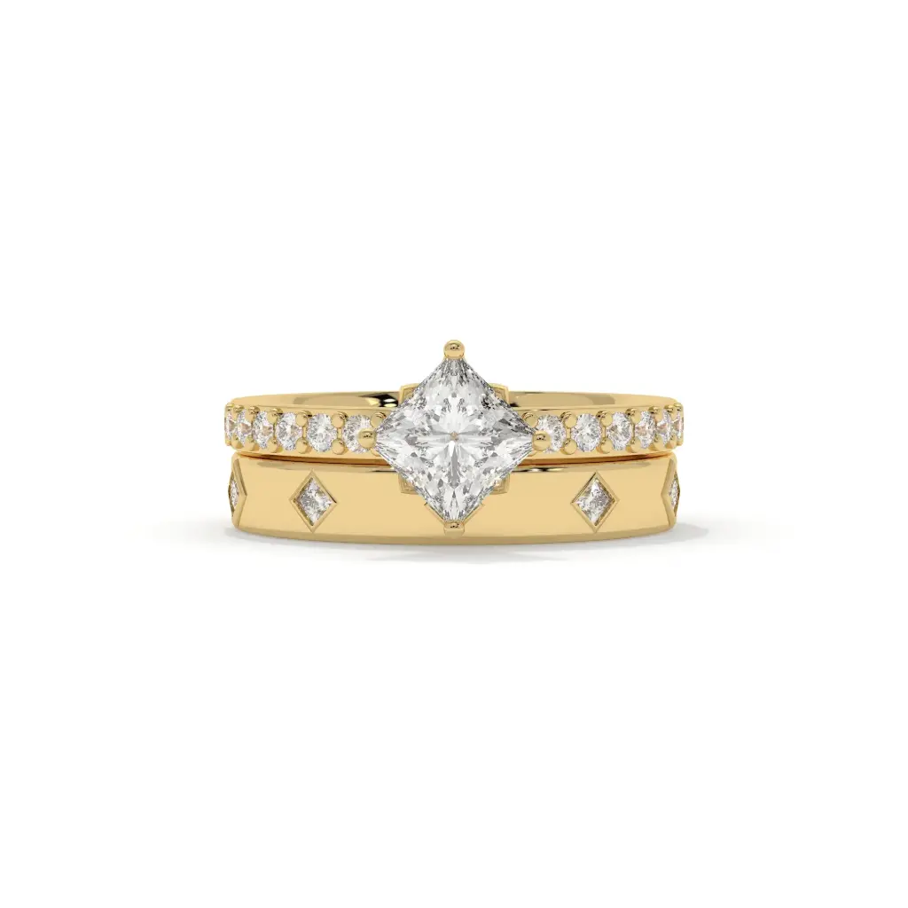 Regal Princess Cut Duo Ring 