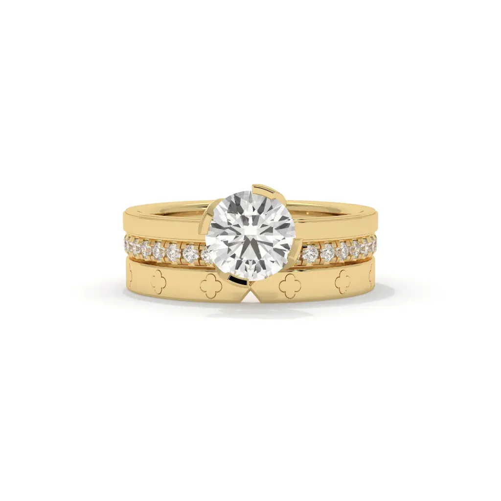 Classic Round Harmony Ring Set 