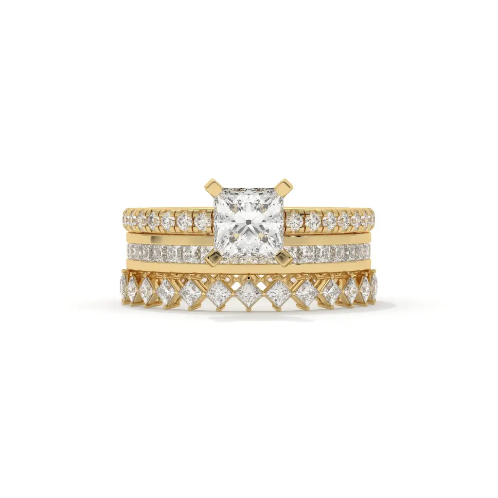 Cushion Crown Luxe Stack Ring 