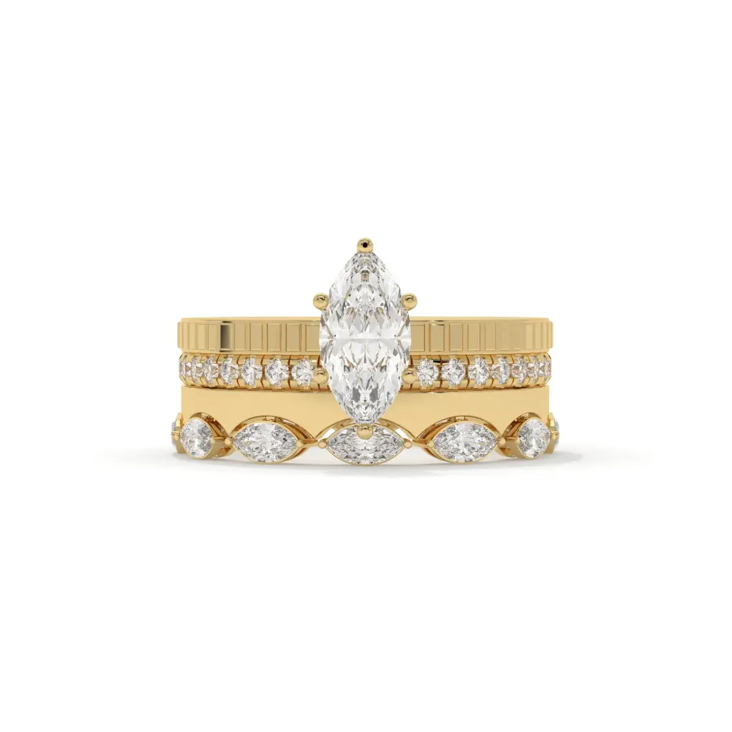 Marquise Elegance Layered Ring 