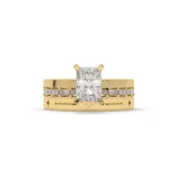 Radiant Charm Engagement Set  (LAB GROWN, 18K YELLOW GOLD)