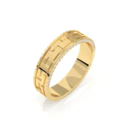 The Majestic Arc Band For Him (LAB GROWN, 18K Yellow Gold)