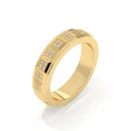 The Timeless Edge Engagement Band For Him (LAB GROWN, 18K Yellow Gold)