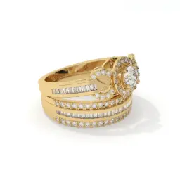 The Calista Bands – Beauty in symmetry and sparkle (LAB GROWN, 18K YELLOW GOLD)