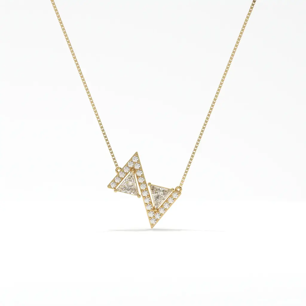 Stellar Edge Pendant With Chain