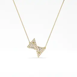 Stellar Edge Pendant With Chain (LAB GROWN, 18K YELLOW GOLD)