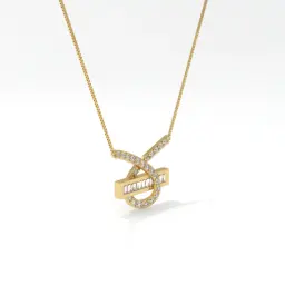 Infinity Bar Necklace  (LAB GROWN, 18K YELLOW GOLD)