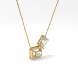 Twin Radiance Necklace (LAB GROWN, 18K YELLOW GOLD)